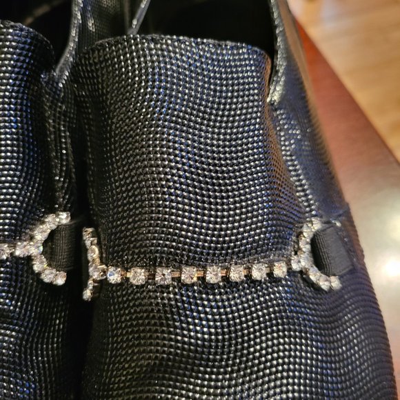 Giovanni Conti Italian black slip on crystal shoes, size 46 European/13 Us - Picture 3 of 16